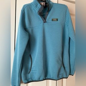 L.L.Bean Womens Airlight Knit Pullover in Island Blue Heather